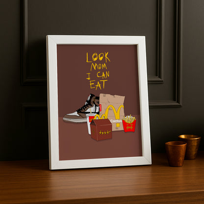 Cadre photo Look Mom I Can Eat