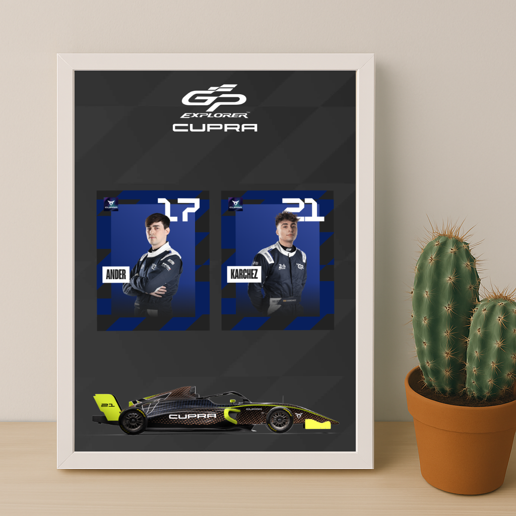 Cadre Photo GP Explorer Ander x Karchez – Monoplace Cupra | Édition Collector