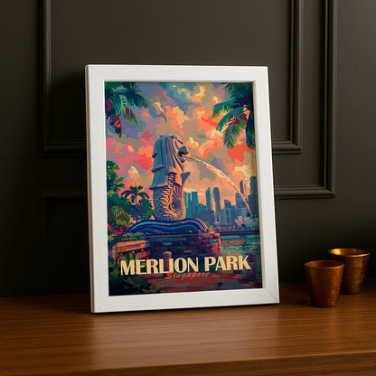 Cadre photo Merlion Park Singapore