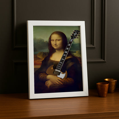 Cadre photo Mona Lisa La Joconde guitare