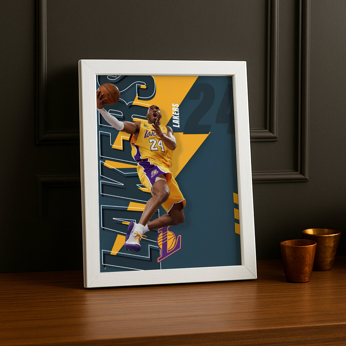 Cadre photo Kobe Bryant Lakers NBA