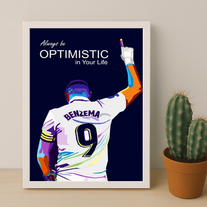 Cadre Photo Karim Benzema Real Madrid – Affiche HD Encadrée Papier Premium