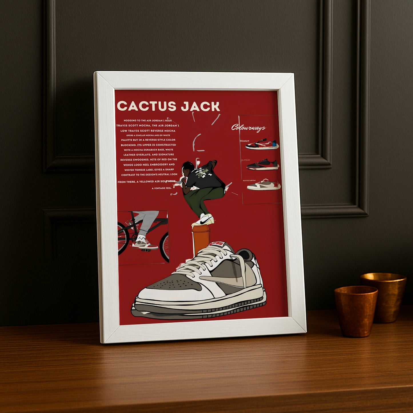 Poster encadré Cactus Jack x Air Jordan