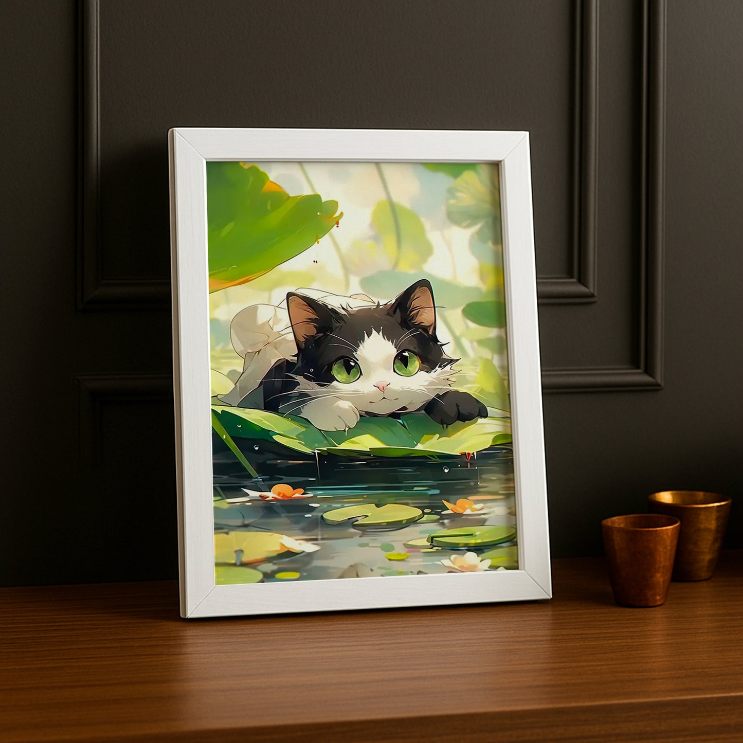 Cadre Photo Chat - Chaton yeux vert