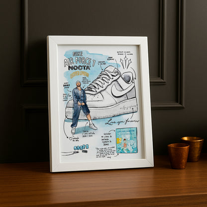 Cadre photo Nike Air Force 1 x Nocta Illustration