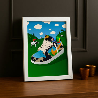 Cadre photo Nike SB Dunk Ben & Jerry's illustration