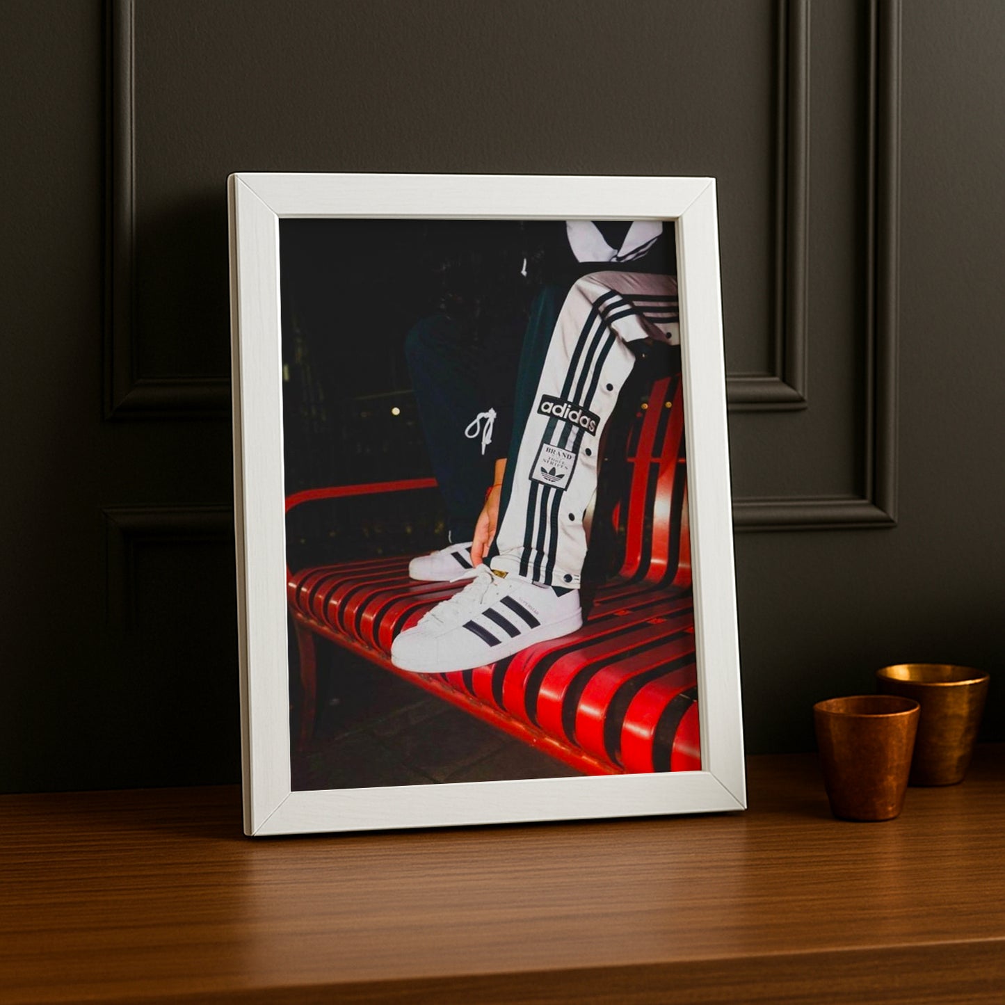 Cadre photo Adidas - 3 Bandes Rouge