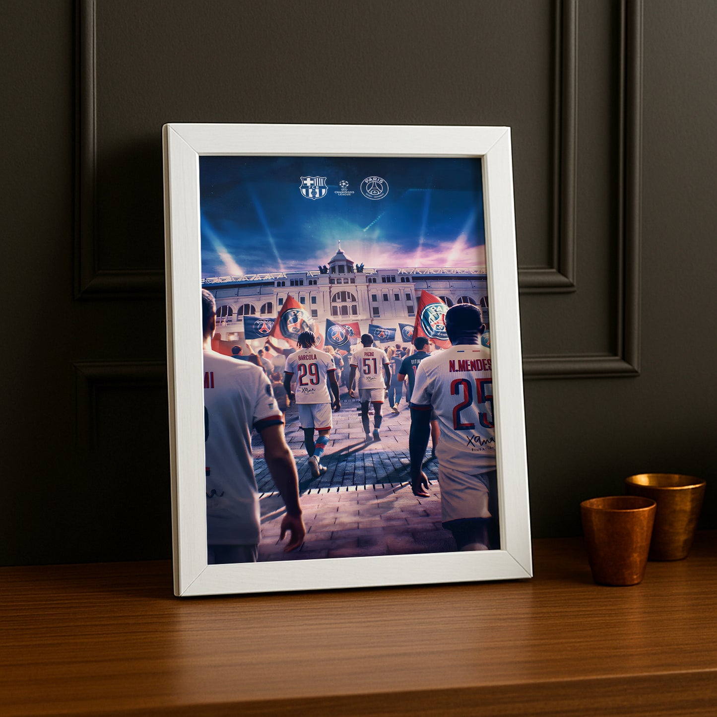 Poster encadrée Paris Saint-Germain - Illustration