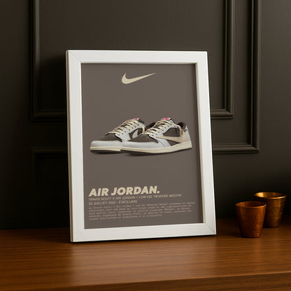 Travis Scott x Air Jordan 1 Low OG Reverse Mocha Fotorahmen 