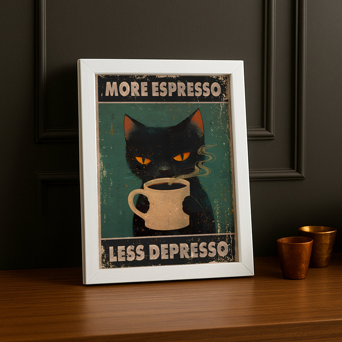 Cadre Photo Chat - More Espresso