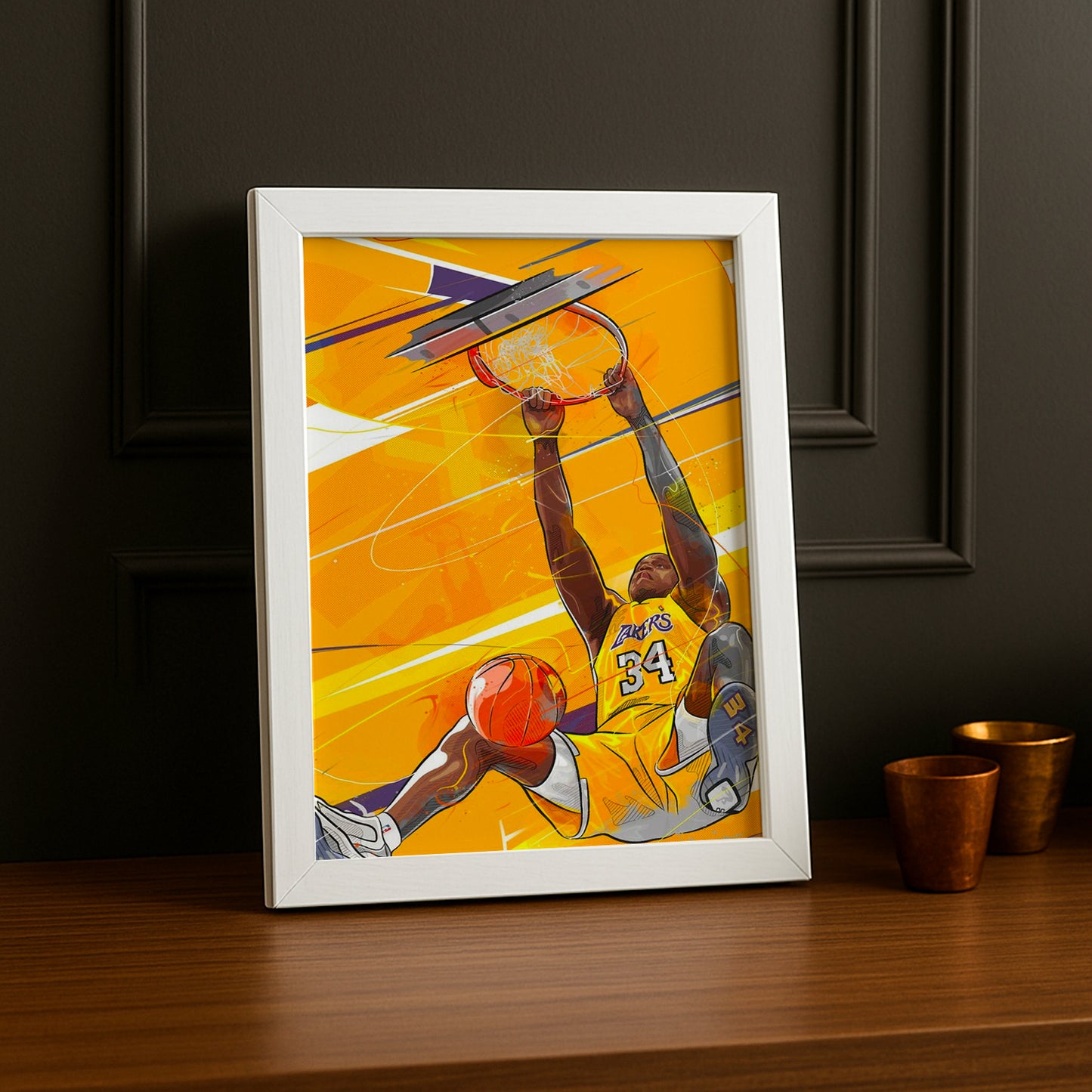 Cadre photo NBA - Dessin Dunk