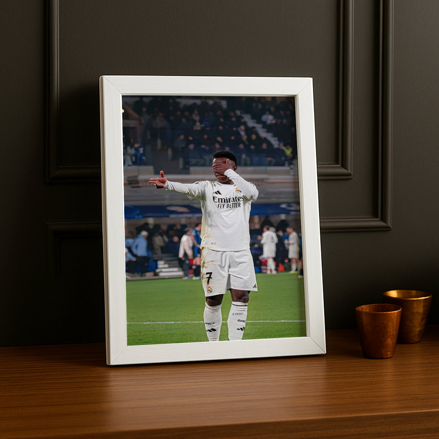 Poster encadrée Real Madrid - Vinicius Junior Célébration