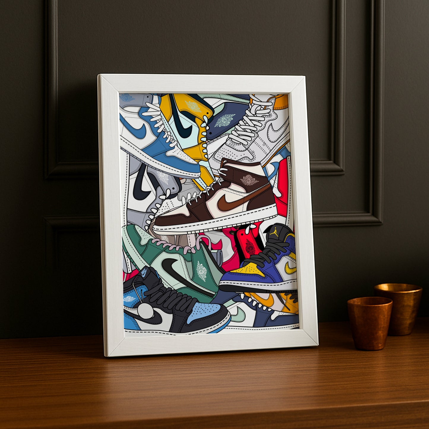Cadre photo Air Jordan 1 illustration