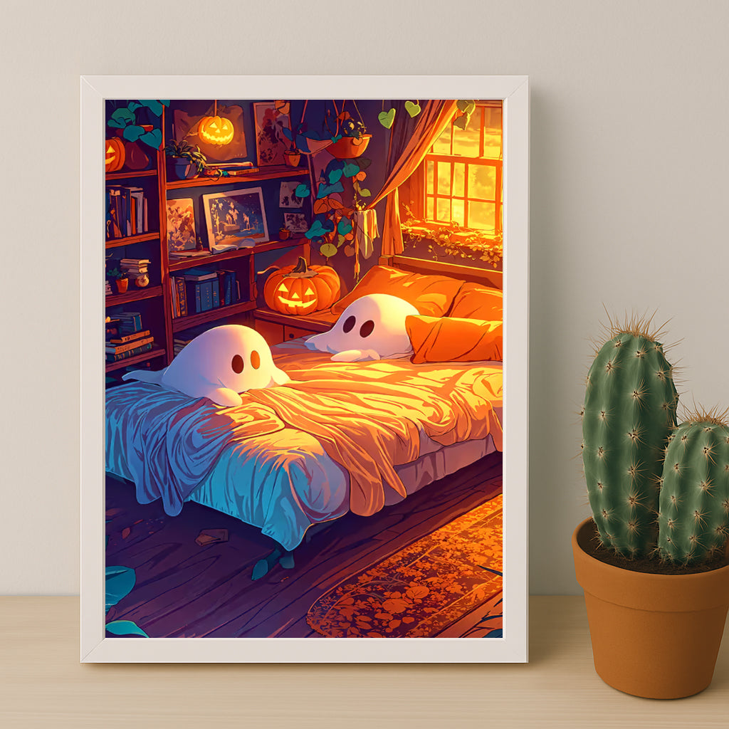 Poster Halloween - Fantômes mignon