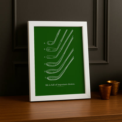 Cadre Photo Golf - Life is full of important choices