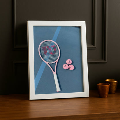 Poster Photo Tennis - Wilson Rose