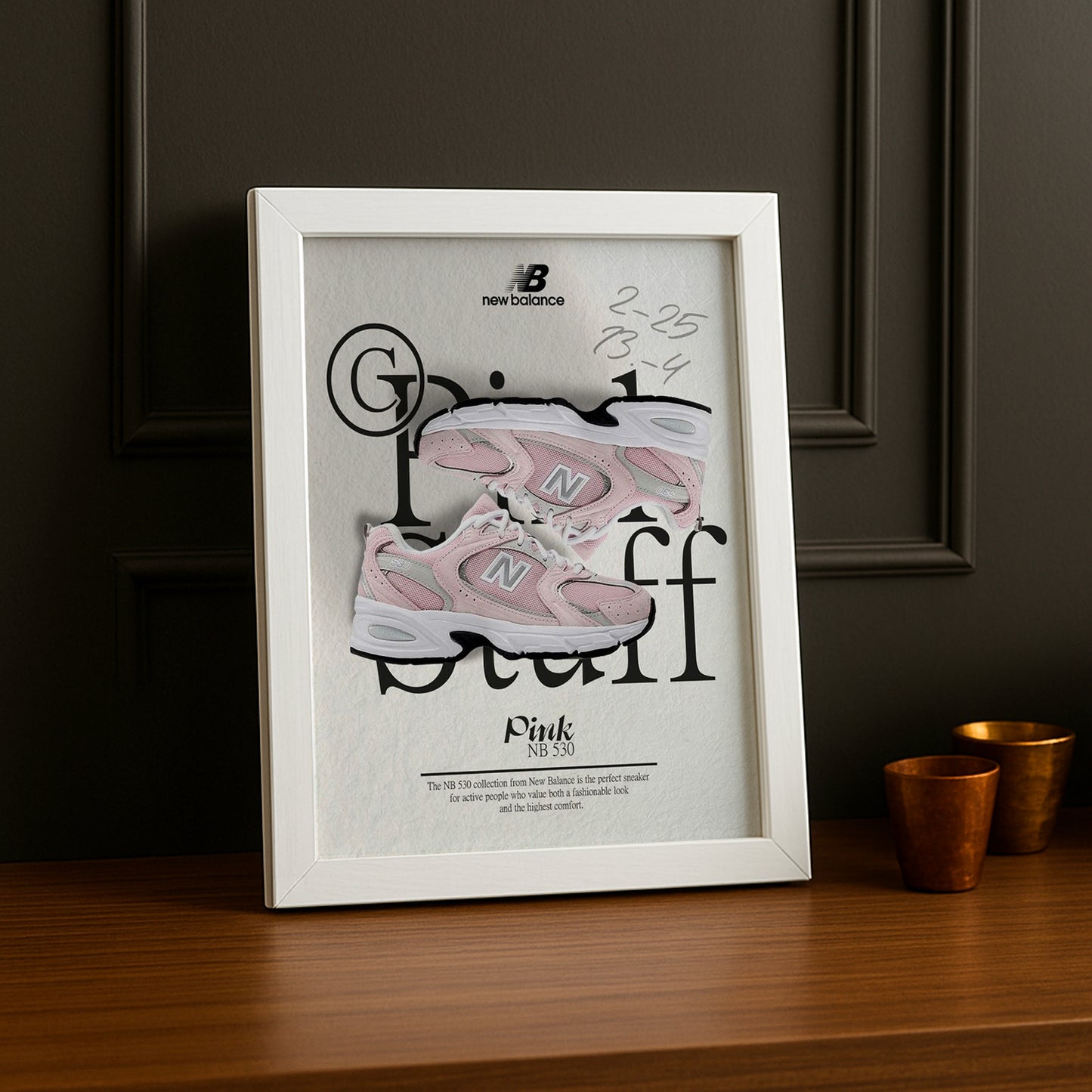 Cadre Photo New Balance - NB 530 Pink