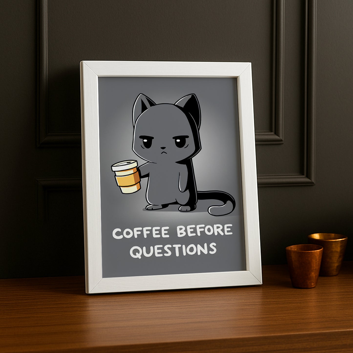 Cadre photo Coffee Lover - Coffee before questions