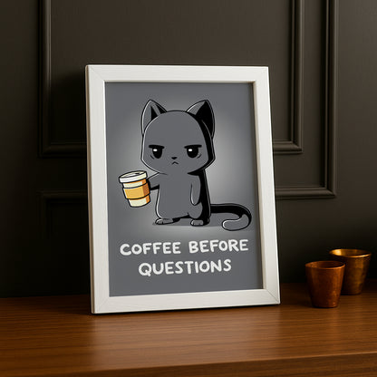 Cadre photo Coffee Lover - Coffee before questions