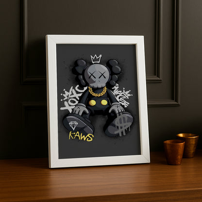 Cadre photo Kaws - King of graffiti