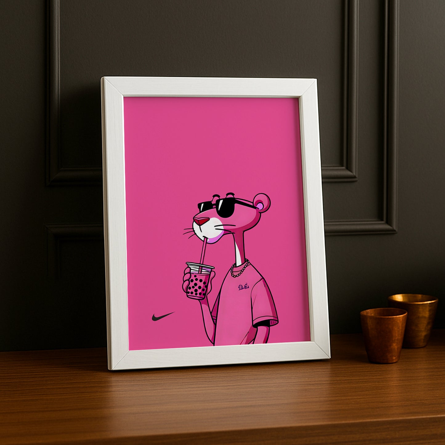 Cadre photo Panthère rose x Nike