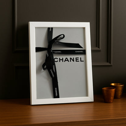 Poster Photo Chanel - Ruban Gris & Noir