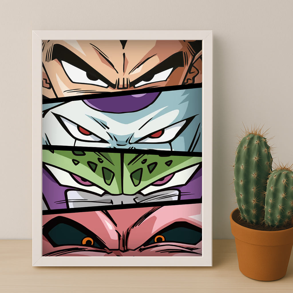 Poster Dragon Ball Z - Eyes Villians DBZ