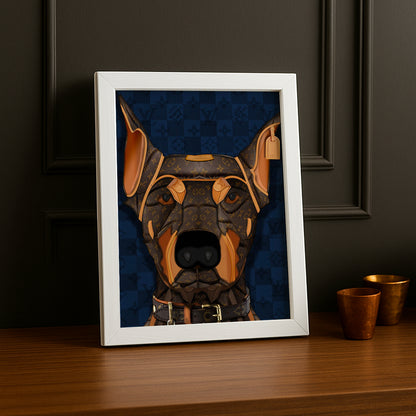 Cadre photo Louis Vuitton - Illustration d'un chien