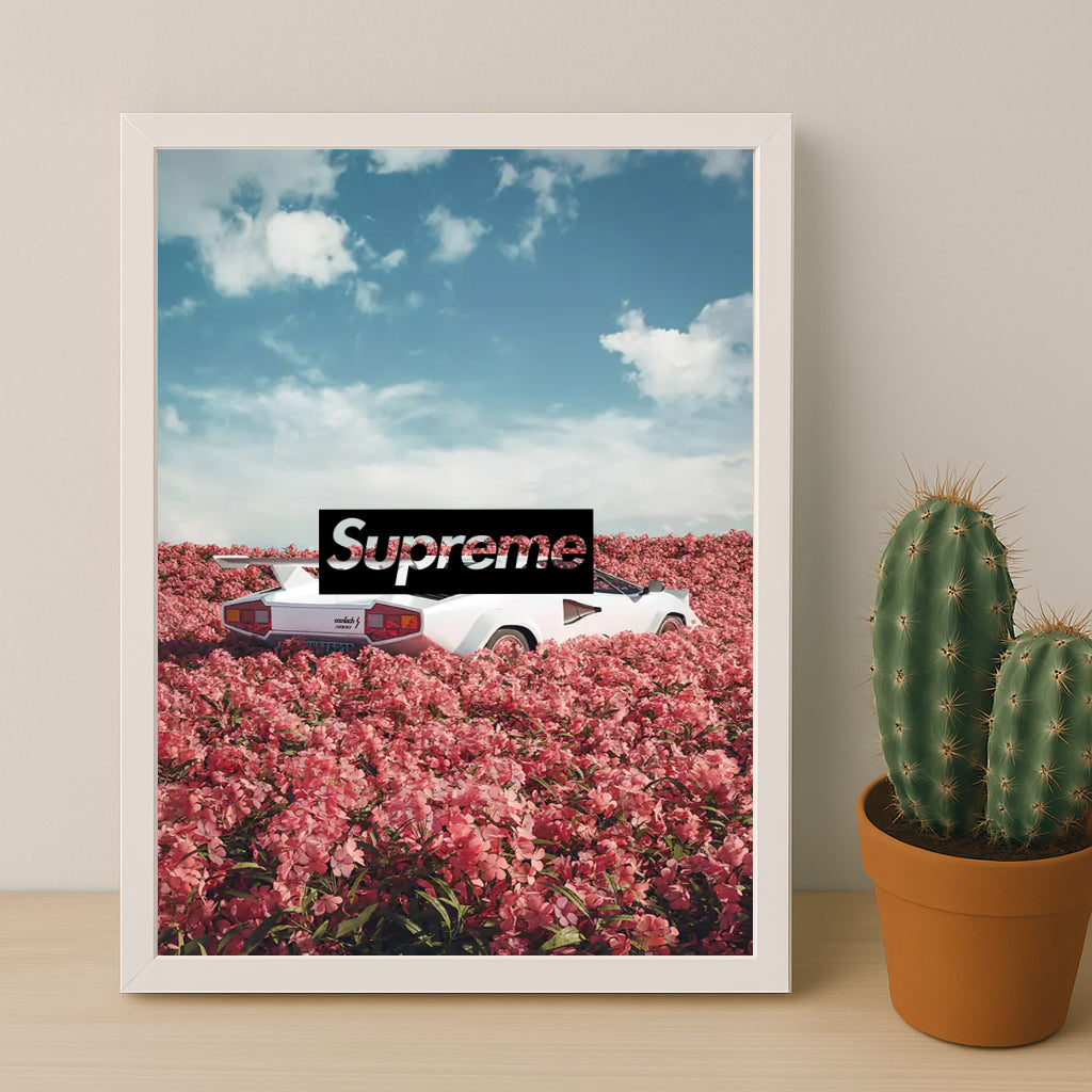 Poster Supreme - Roses x Ferrari