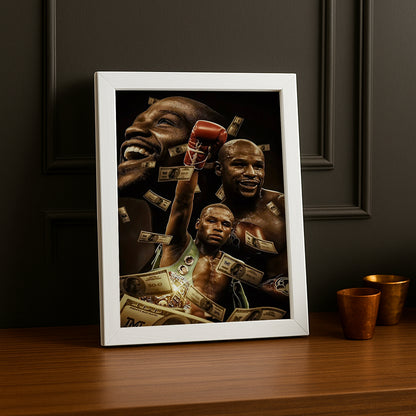 Cadre Photo Boxe - Floyd Mayweather Dollars