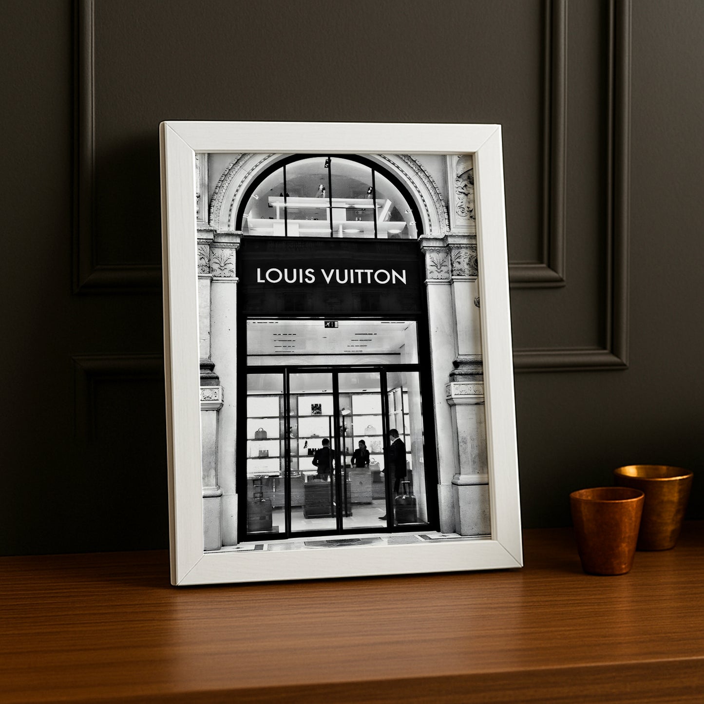 Cadre photo Louis Vuitton - Devanture Noir et Blanc