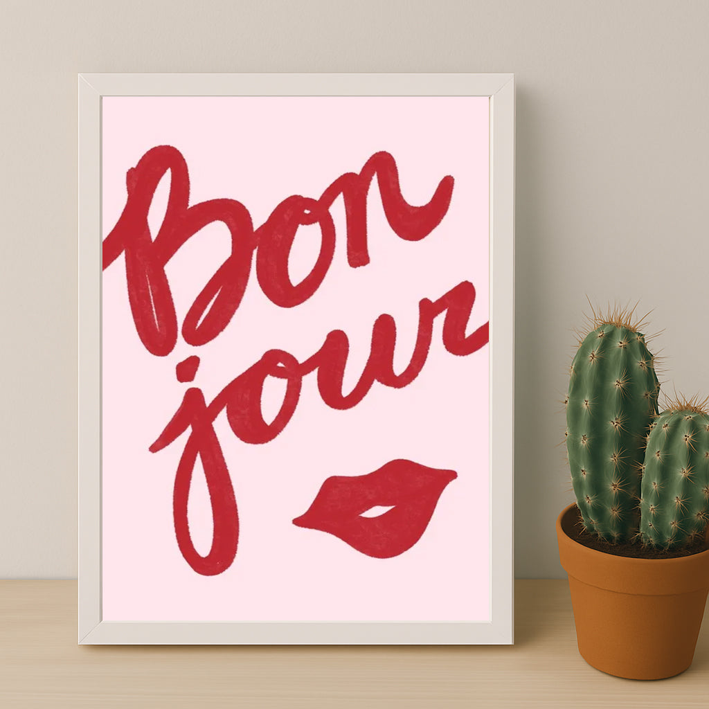 Cadre photo Citation - Bonjour