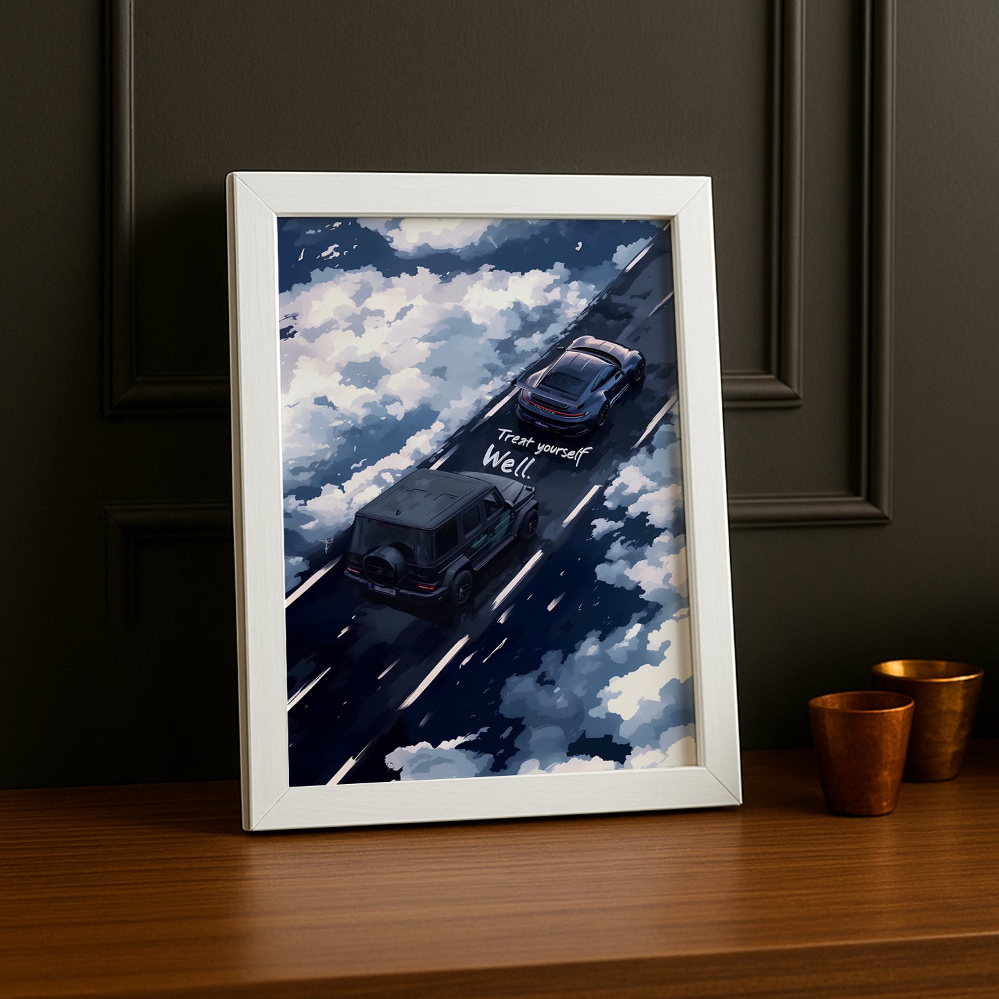 Mercedes x Porsche - Poster