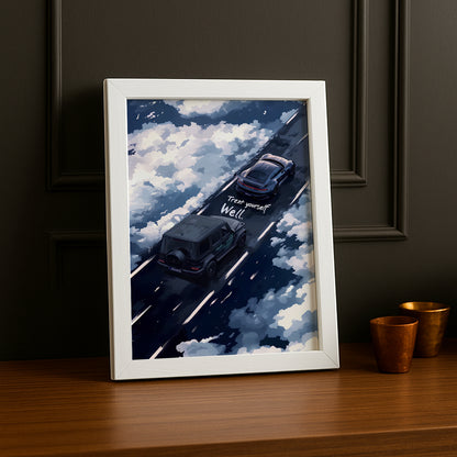 Mercedes x Porsche - Poster