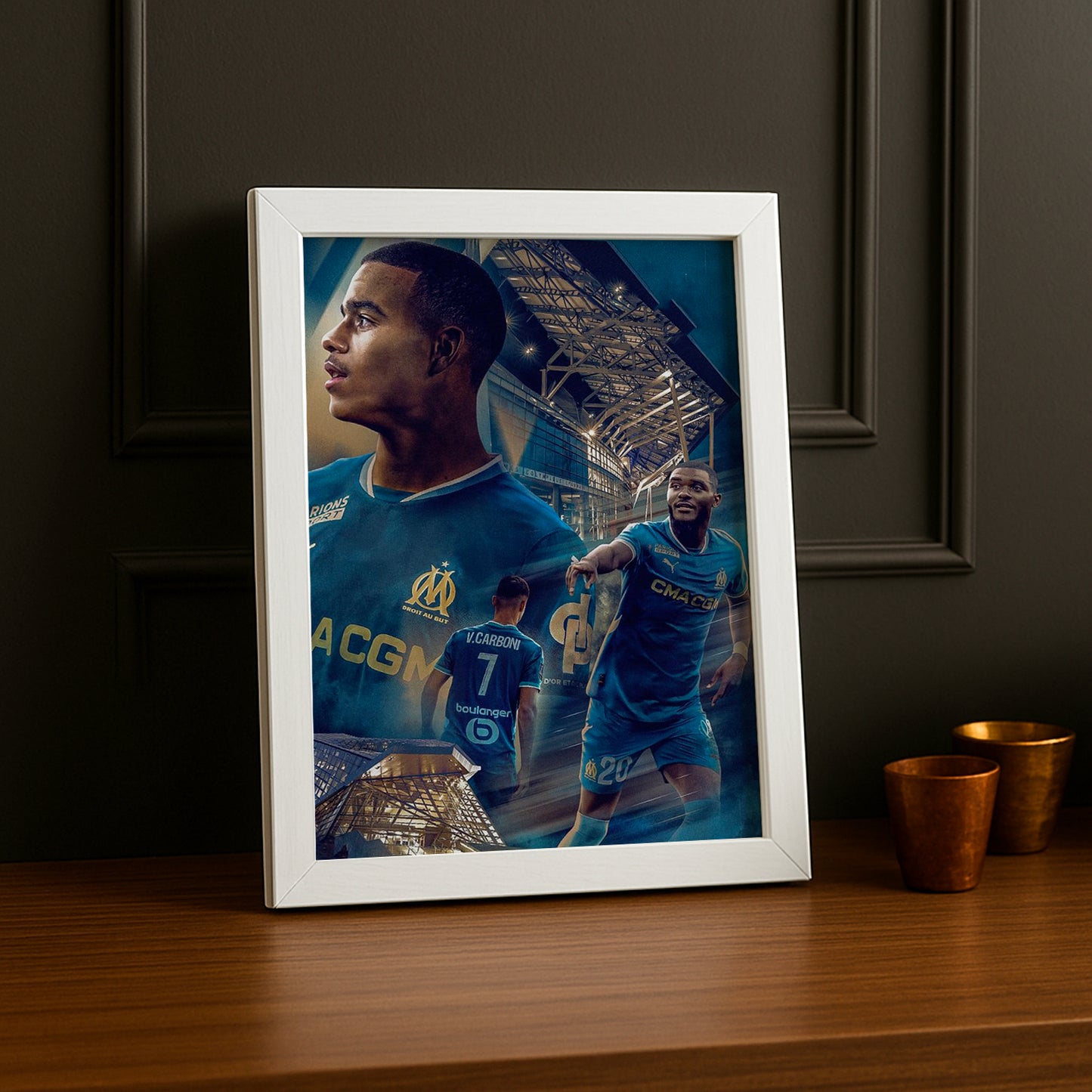 Cadre photo Olympique de Marseille Illustration