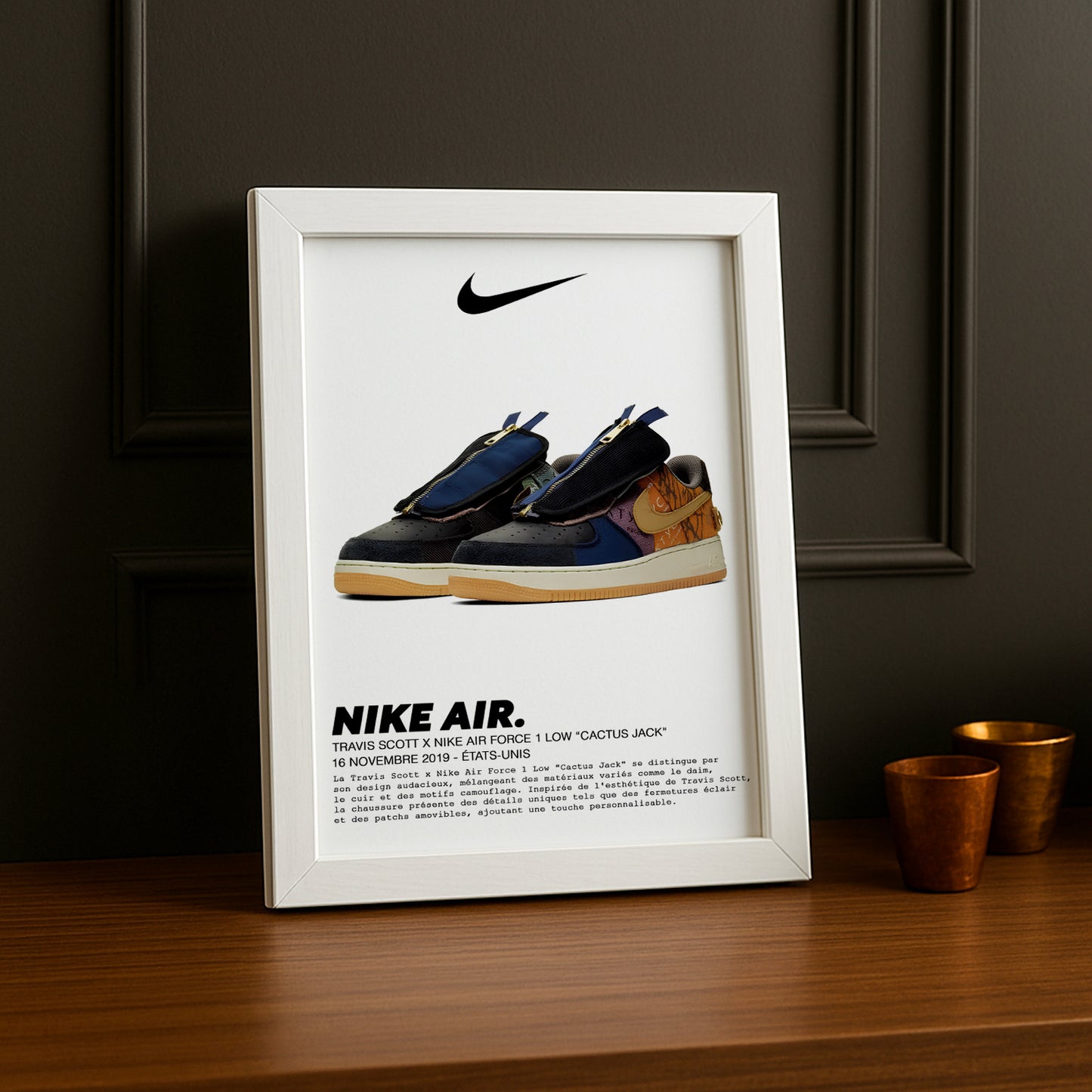 Travis Scott x Nike Air Force 1 Low Cactus Jack Fotorahmen 