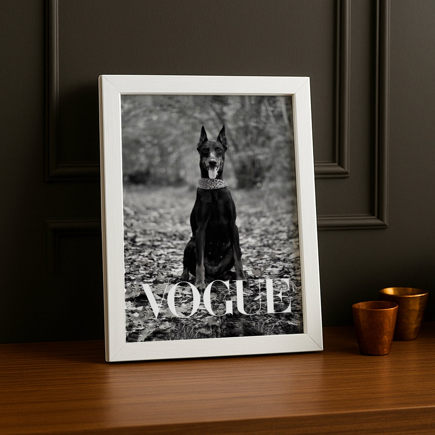 Cadre photo Vogue Dobermann