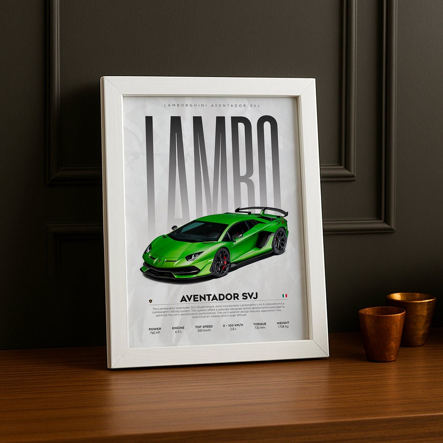 Cadre photo Lamborghini Aventador SVJ