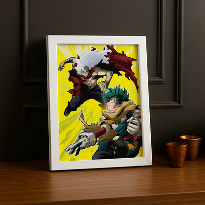 Cadre Photo My Hero Academia - Izuku Midoriya vs. Tomura Shigaraki