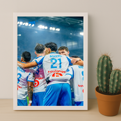 Poster encadrée Olympique de Marseille - Aguerd célébration