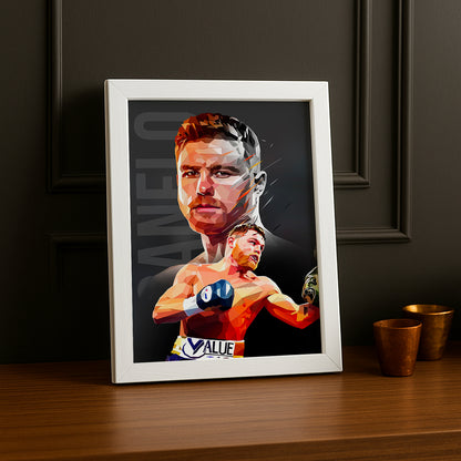 Cadre Photo Boxe - Canelo Álvarez Illustration