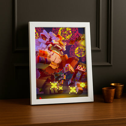 Cadre photo Minecraft - Nouvel an Lunaire