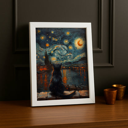 Cadre Photo Chat - Lune Art
