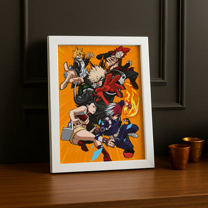 Cadre Photo My Hero Academia - Red Team