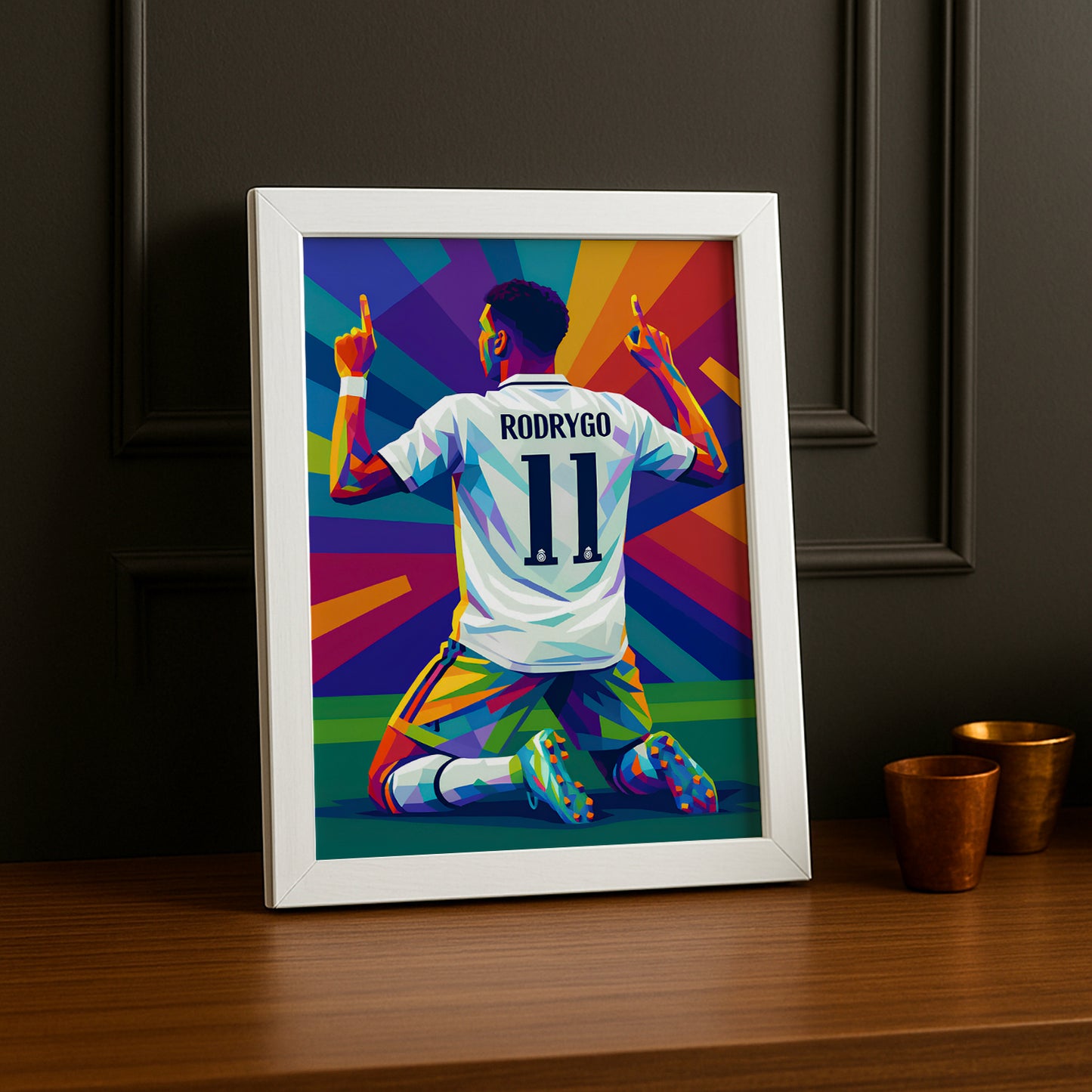 Cadre Photo Rodrygo Real Madrid – Affiche HD Encadrée Papier Premium