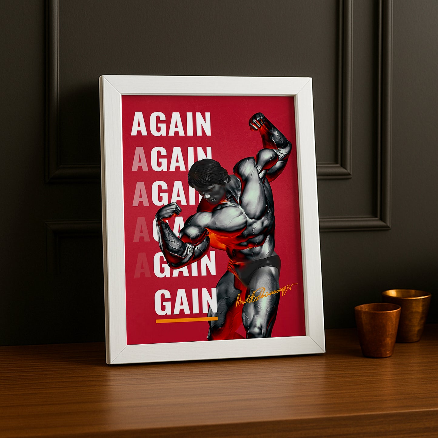 Poster Photo Musculation - Again Arnold