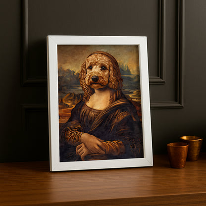 Cadre photo Mona Lisa La Joconde chien