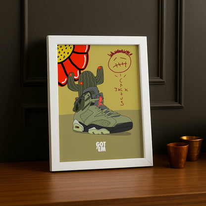 Cadre photo Air Jordan 4 Cactus Jack Got'Em