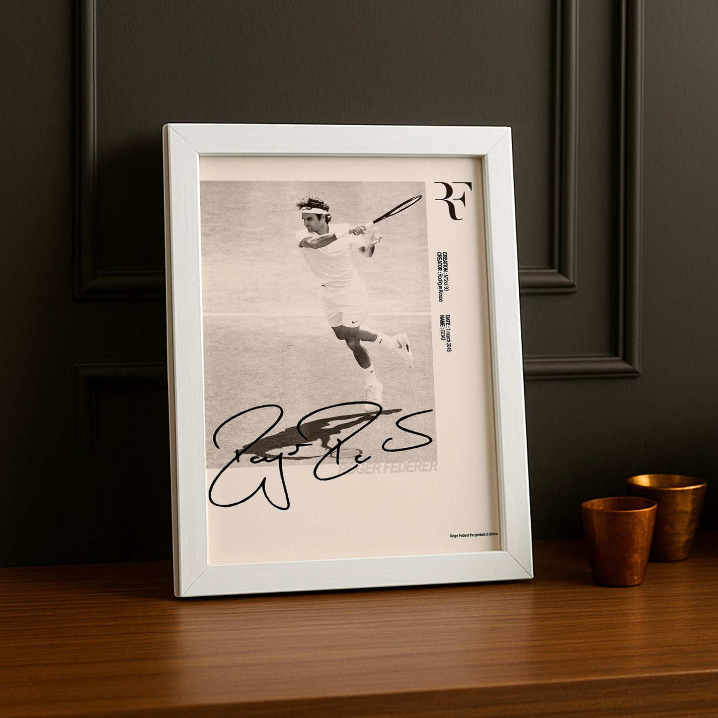 Poster Photo Tennis - RF Roger Federer