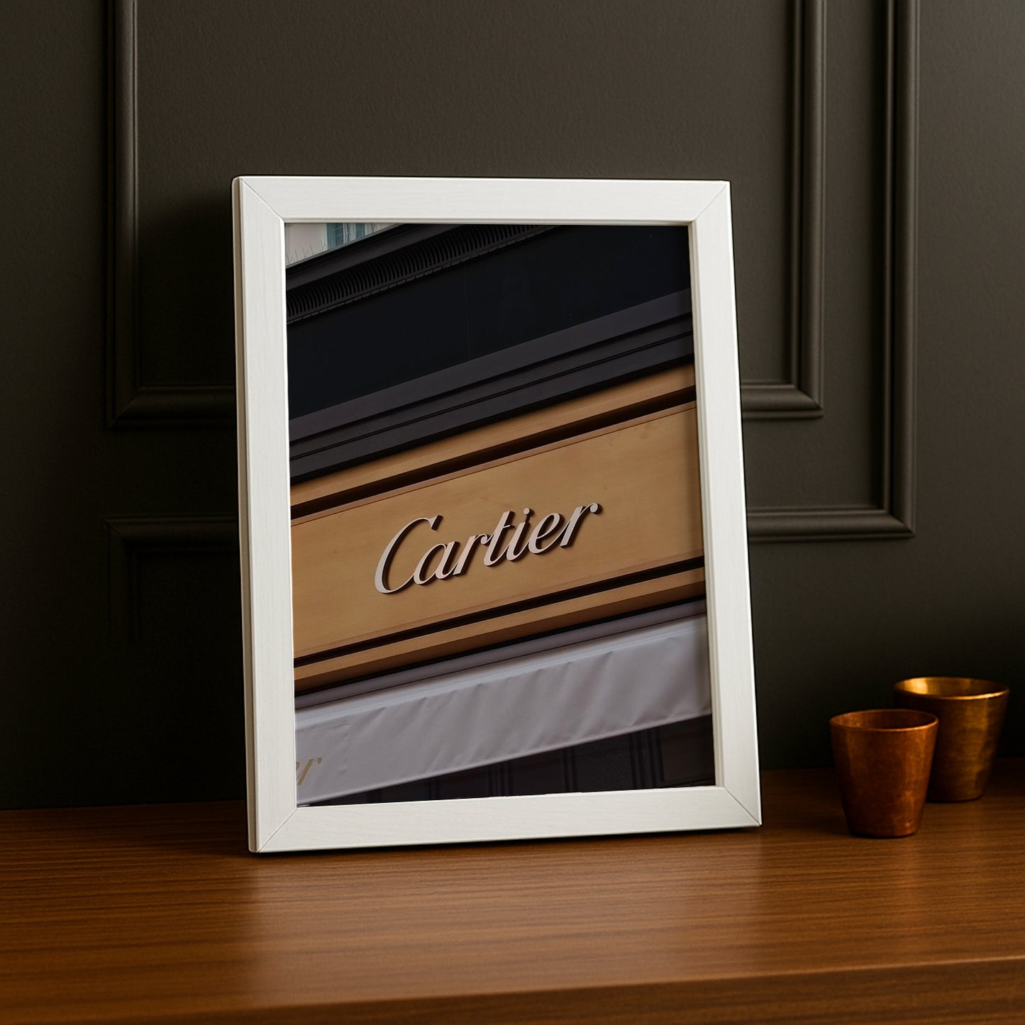 Cadre photo Cartier - Devanture en bois